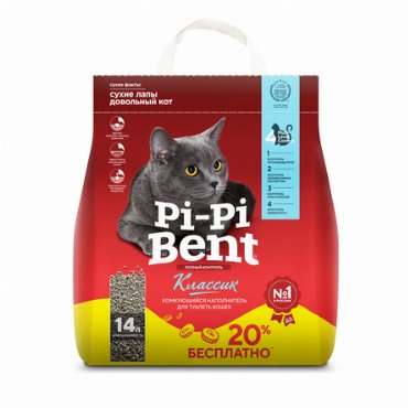 Pi-Pi-Bent Комкующийся наполнитель для кошачьего туалета, 6 кг