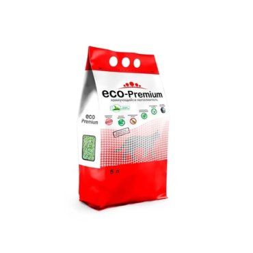 ECO Premium Древесный комкующийся наполнитель, зеленый чай, 1,9 кг
