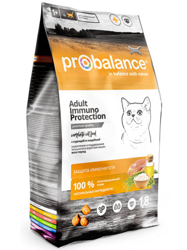 Корм Probalance для кошек, укрепление и поддержание иммунитета, с курицей и индейкой (10 кг)