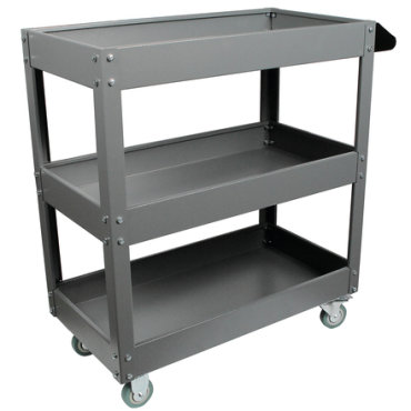 GARWIN INDUSTRIAL 001060-7011 Тележка с тремя открытыми полками, серая