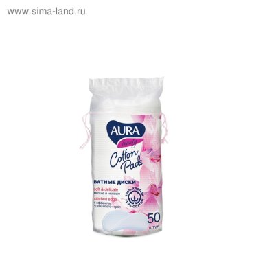 Ватные диски Aura, 50 шт.