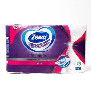 Бумажные полотенца Zewa Premium Decor, 2 слоя, 4 шт