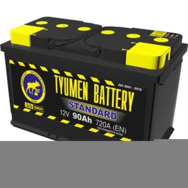 Аккумуляторная батарея Тюмень 90 Ач 6СТ-90L, Standard