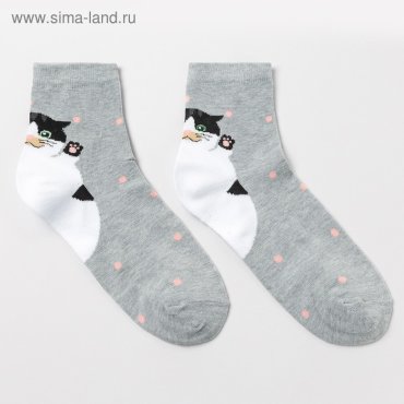 Носки женские, цвет серый, р-р 23-25