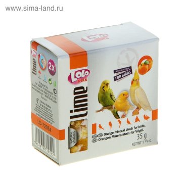 Минеральный камень для птиц LoLo Pets с апельcином 35 гр