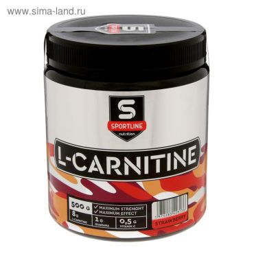 L-Карнитин SportLine, Клубника, спортивное питание, 500 г