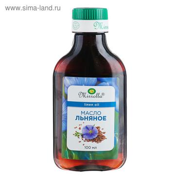 Масло льняное Mirrolla, пищевое, 100 мл