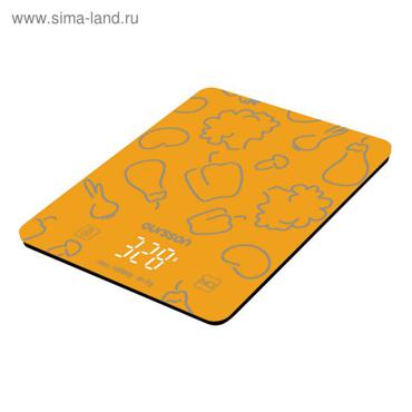 Весы кухонные Oursson KS1001GD/OR, электронные, до 10 кг, 2хААА, оранжевые