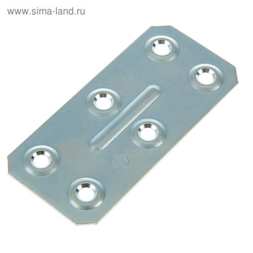 Пластина крепёжная, оцинкованная, 40 х 86 х 1.2 мм