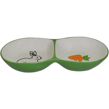 Миска для грызунов Foxie Rabbit 16x8x3 cм 2x50 мл