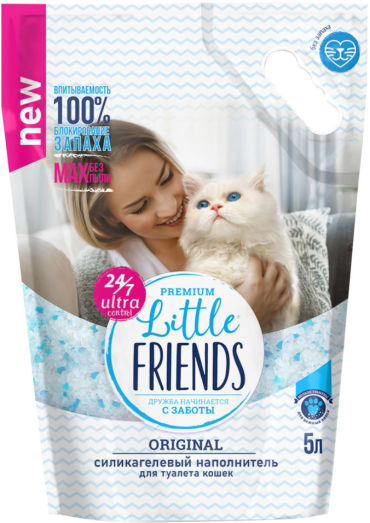 Наполнитель для кошачьего туалета Little Friends Силикагелевый Original 5л