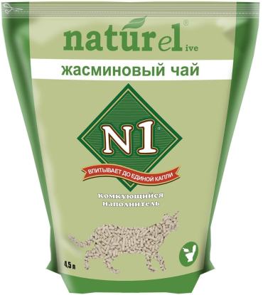 Наполнитель для кошачьего туалета №1 Naturel жасминовый чай 4.5л