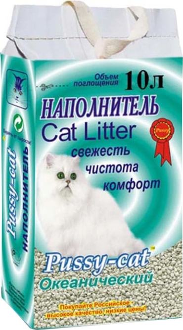 Наполнитель для кошачьего туалета Pussy-Cat Океанический впитывающий 10л