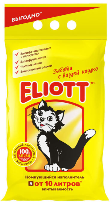 Наполнитель для кошачьего туалета Eliott комкующийся 5кг