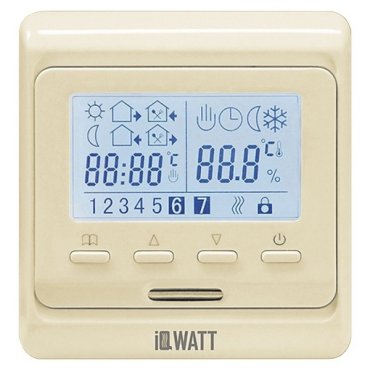 Программируемый терморегулятор IQWatt THERMOSTAT P (слоновая кость) (IQWatt)