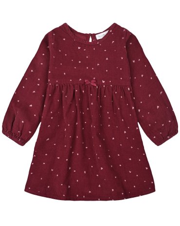 Бордовое вельветовое платье Sanetta Kidswear детское