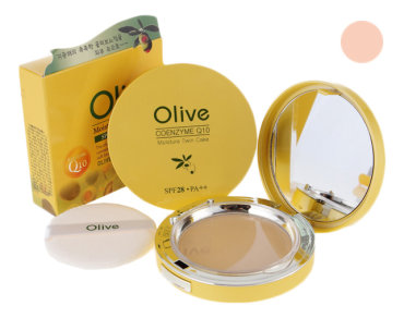 Матирующая пудра для лица Coenzyme Q10 Olive Moisture Twin Cake SPF28 PA++ 20г: No 13