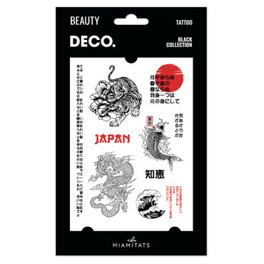 Татуировка для тела DECO. BLACK COLLECTION by Miami tattoos переводная Tokyo mood