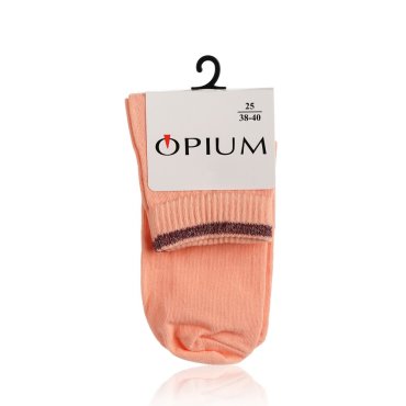 Женские носки с люрексом Opium 4WM-4 , Персиковый , р.25