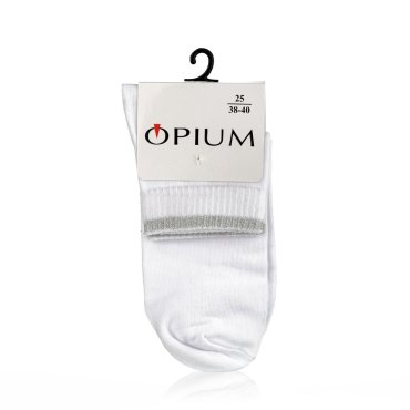 Женские носки с люрексом Opium 4WM-1 , Белый , р.25