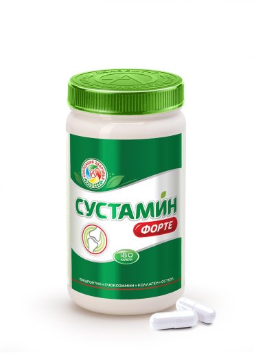 Препарат для суставов и связок SUSTAMIN FORTE, 180 капсул, Академия-Т