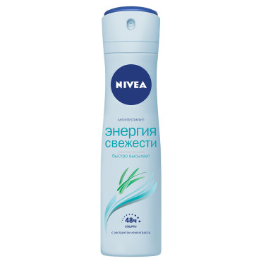 Дезодорант антиперсперант Энергия свежести, спрей, 150 мл, Nivea