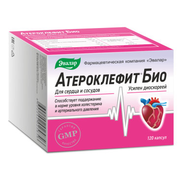 Атероклефит Био, 120 капсул, Эвалар