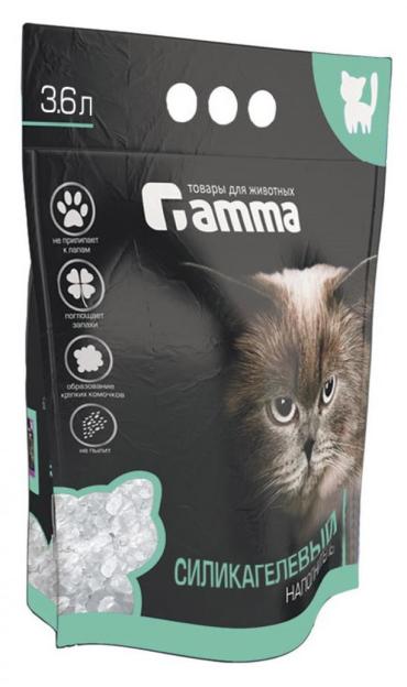 Наполнитель для кошачьего туалета Gamma силикагелевый, 3.6 л
