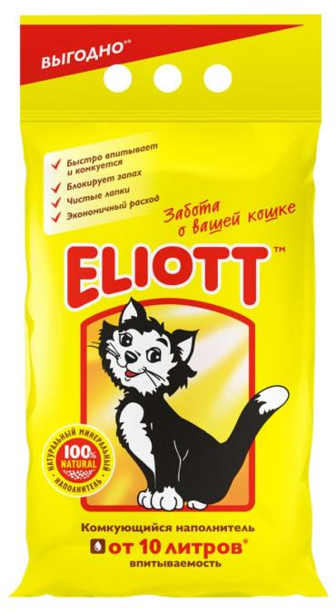 Наполнитель для кошачьего туалета Eliott комкующийся, 10 л