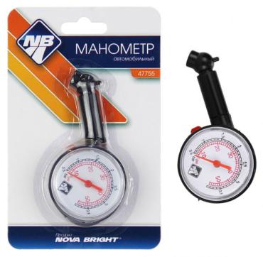 Манометр шинный Nova Bright в блистере, до 3,5 атм