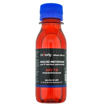 Масло машинное полусинтетическое, для двухтактного двигателя, Tahoshy, API TB, 0.1 л, 34-12-001