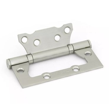 Петля накладная, пакет 50/100, Фабрика Замков, E-2BB-100 SN, 109563, матовый никель
