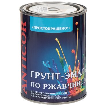 Грунт-эмаль Простокрашено, по ржавчине, шоколодная, 0.9 кг