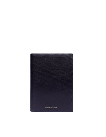 Черный кошелек Passport из гладкой кожи