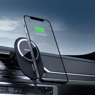 Автодержатель с беспроводной зарядкой Nillkin MagRoad Чёрный MagRoad Magnetic Car Mount with Wireless Charging (Clip) Black