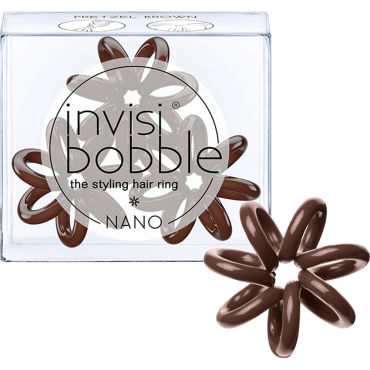 Invisibobble Резинка для волос NANO Pretzel Brown (с подвесом)