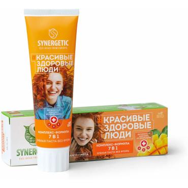Synergetic Зубная паста Красивые здоровые люди Комплекс-формула 7 в 1, 100 г.