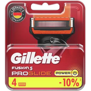 Gillette Сменные кассеты Fusion5 ProGlide Power, 4 шт.