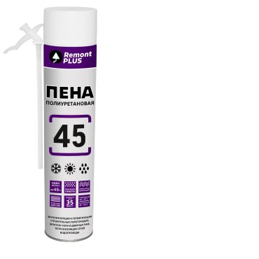 Пена монтажная бытовая REMONT PLUS ECONOM 45 всесезонная, 750мл
