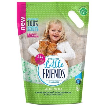 Little Friends Aloe Vera силикагелевый наполнитель для кошачьих туалетов 5 л