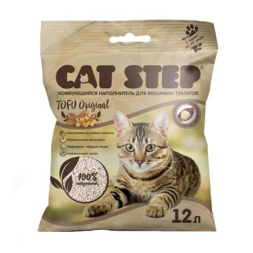 Наполнитель Cat Step Tofu Original для кошачьих туалетов растительный комкующийся