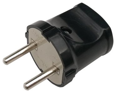 Вилка электрическая IN Home 4242 прямая, черная, 1 шт
