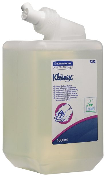 Картридж с жидким мылом одноразовый KIMBERLY-CLARK Kleenex, 1 л, прозрачный, диспенсер