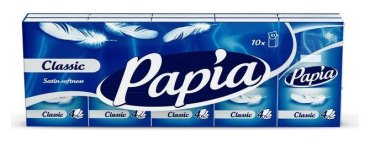 Платки носовые Papia 4 сл.10л*10 пач/уп.