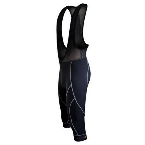 Велошорты/бриджи 12-750 Milatzzo S-974-B14 Men Active Knee Bib Tights 3/4 с лямками c памперсом B14 черные S FUNKIER
