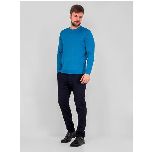 Джемпер мужской GREG G121-AC192 (т.лазурь), Прямой силуэт / Сlassic fit, цвет Синий, размер 50