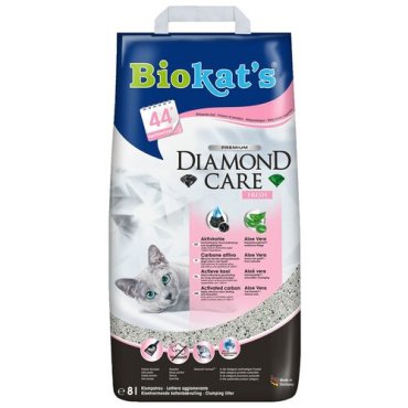 Наполнитель Biokat's Diamond Care Fresh комкующийся с активированным углем с ароматизвтором 8л (6,9 кг)