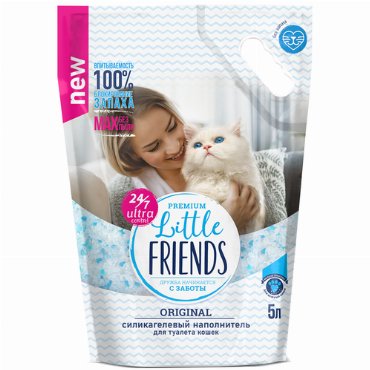 Наполнитель для кошачьих туалетов LITTLE FRIENDS силикогелевый Original 5 л