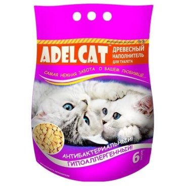 ADEL CAT наполнитель древесный для туалета кошек (6 л)