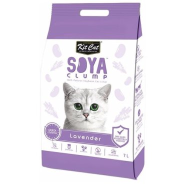 Kit Cat SoyaClump Soybean Litter Lavender соевый биоразлагаемый комкующийся наполнитель с ароматом лаванды - 7 л